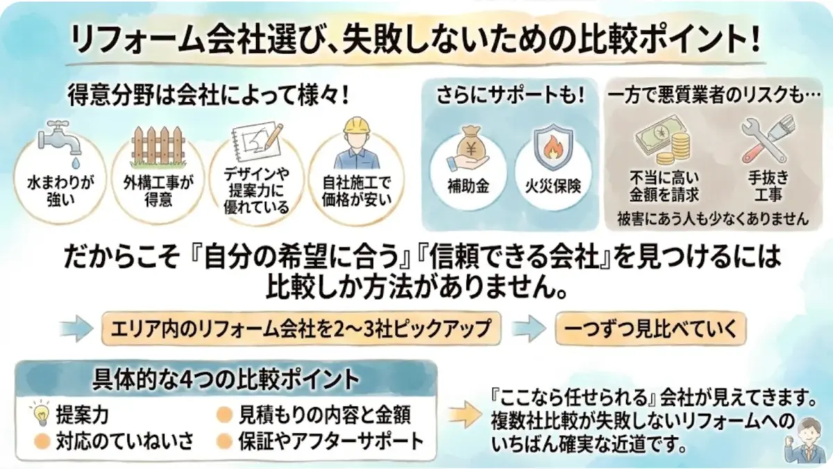 リフォーム会社選びで失敗しないために